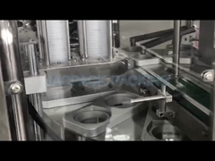 Doppelkopf-Rotationsbecherfüllmaschine Kunststoffbecher Ketchup-Soße Becherfüllung