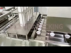 60 Trays/min Kapazität Tray Füllmaschine für cremige Katzenfleisch Huhn Fleisch Pet Creme