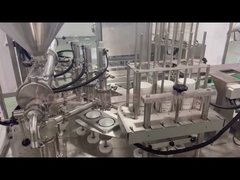 Maschine zur Versiegelung und Verpackung von Bechern mit drei Köpfen, mit Rollenfilmversiegelung und Deckelverschluss