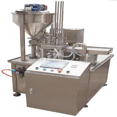 50-500 ml Rotationsbecherfüllmaschine Verdichtungsmaschine Anpassbare Saftbecherversiegelung