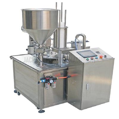16 Tassen/Min Rotationsbecherfüll- und Versiegelungsmaschine für Lebensmittel und Getränke