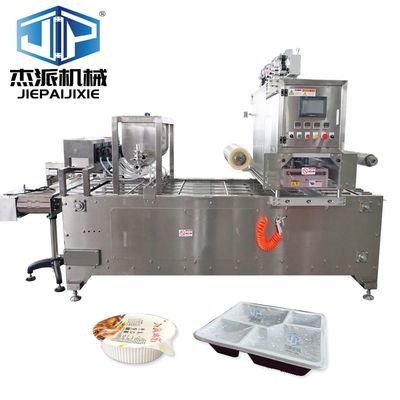 PLC-Steuerungssystem Silber automatische Schachtelversiegelungsmaschine für Lebensmittelbehälter
