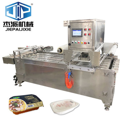 PP / Aluminiumfolie Tray Verpackung Automatische Versiegelungsmaschine Fortgeschrittene Technologie für Lebensmittelvertriebszentrum